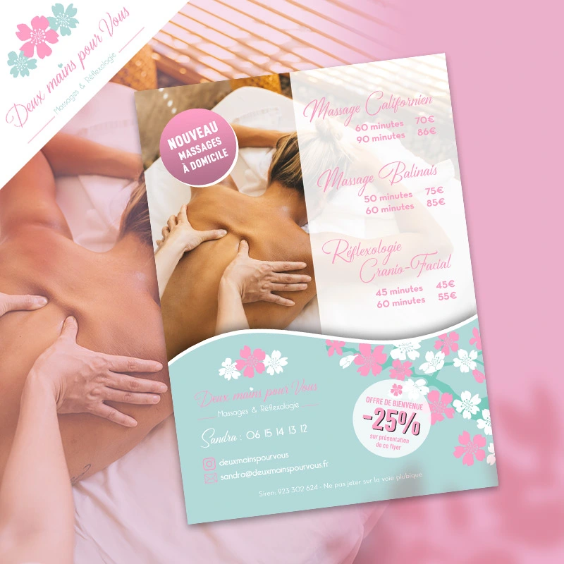 Le flyers: Deux Mains Pour Vous'