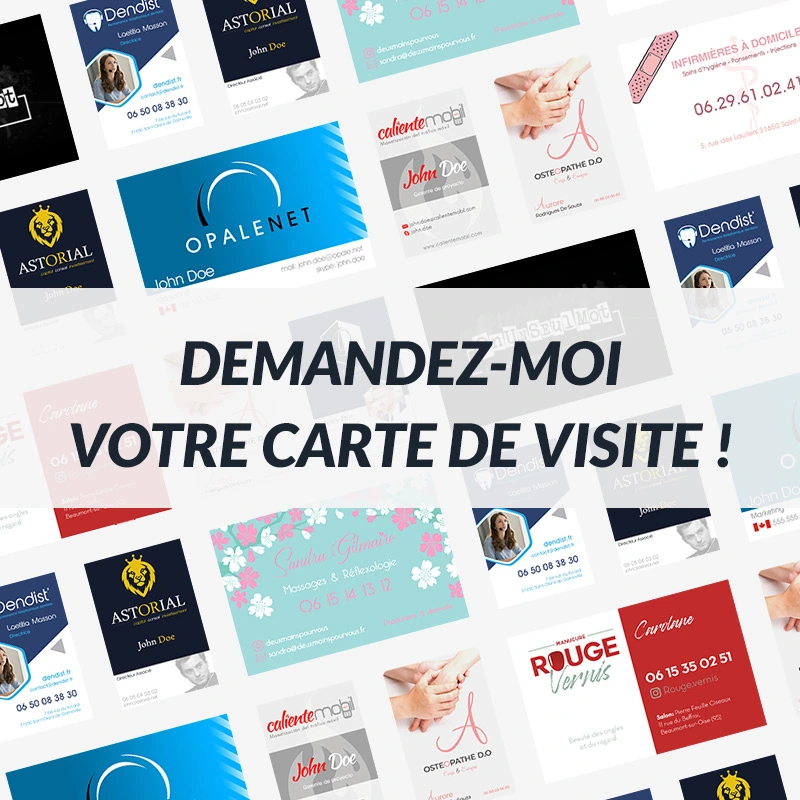 carte Bref je fais des cartes de visite
