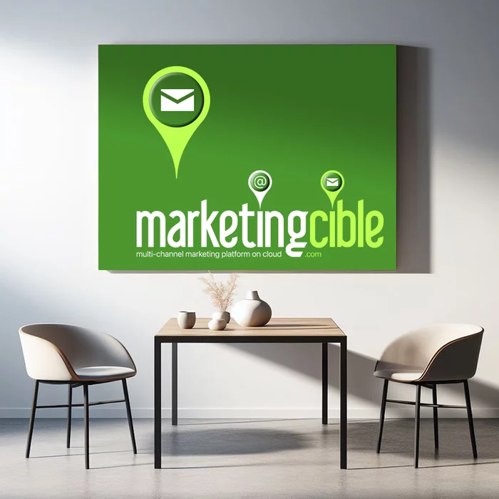 Création du logo MarketingCible : solution de messaging mobile