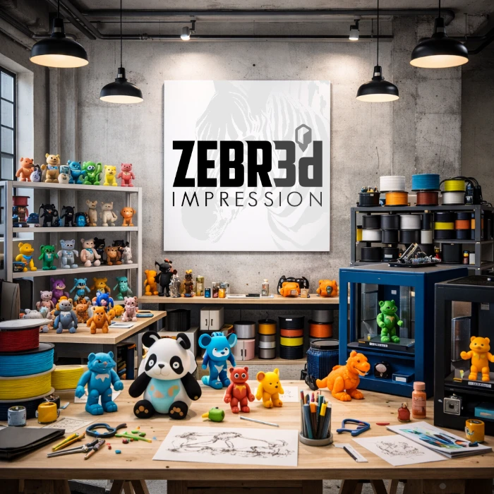 Création du logo Zebre3D - Impression 3D au Canada